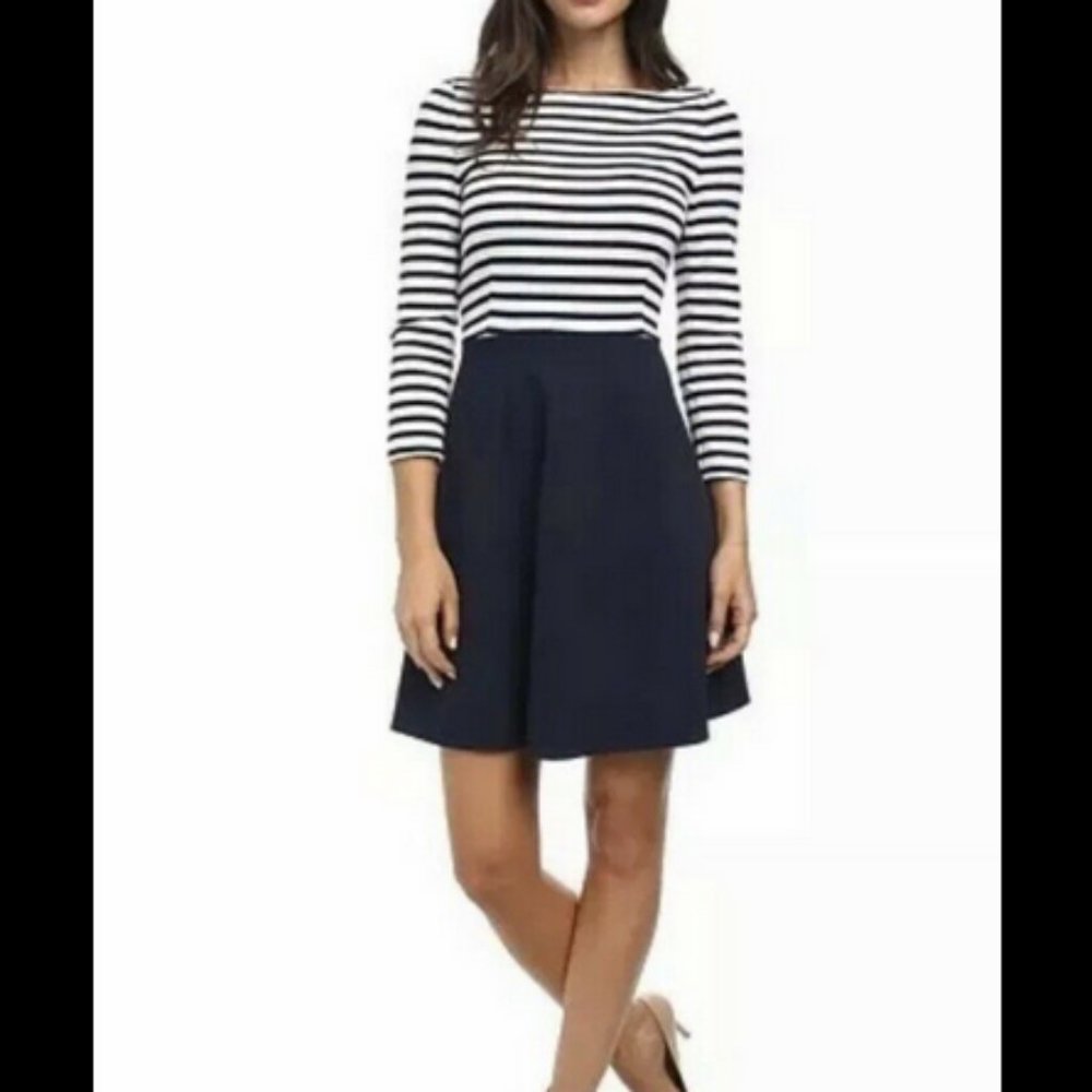 Kate Spade Navy stripe ponte Selma dress size 4